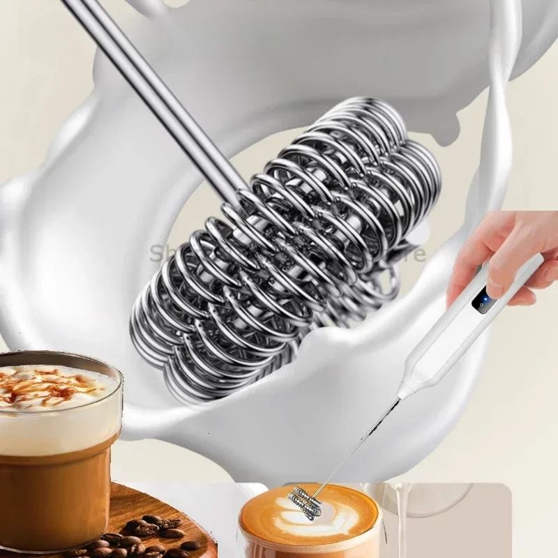 Handheld Milk Frother Electric Coffee Frother Mini Egg Beater Portable Coffee Mixer 6