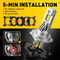 AUXITO H7 LED Headlight Bulb 12V Canbus Error Free High Brightness Turbo Lights 1