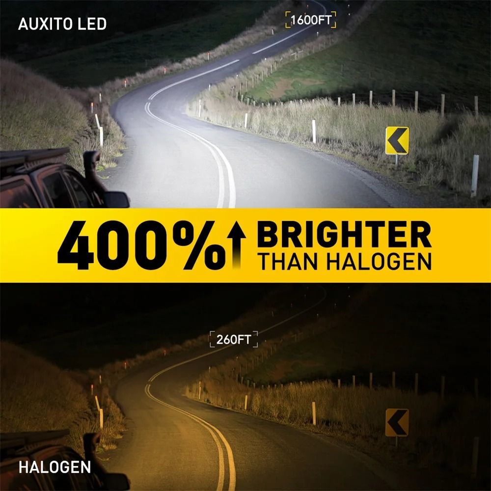 AUXITO H7 LED Headlight Bulb 12V Canbus Error Free High Brightness Turbo Lights 6