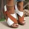 Womens Wedge Sandals Peep Toe Summer Shoes Lightweight Soft Heel Sandals 8