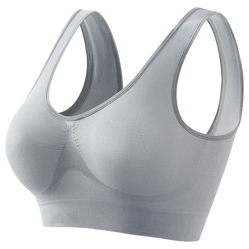 Seamless Sports Bra Wireless Push Up Bra Breathable No Pad Crop Top S 5XL 7