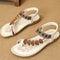 Boho Summer Sandals Womens Beach Flip Flops Low Heel Comfortable Shoes 2