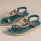 Boho Summer Sandals Womens Beach Flip Flops Low Heel Comfortable Shoes 9