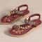 Boho Summer Sandals Womens Beach Flip Flops Low Heel Comfortable Shoes 6