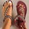Boho Summer Sandals Womens Beach Flip Flops Low Heel Comfortable Shoes 17