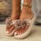 Flower Flip Flops Womens Beach Slippers Non Slip Platform Lightweight EVA Sandals 6