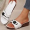 Womens Wedge Sandals Soft Wedge Heels Summer Heeled Slippers Comfortable Dress Shoes 6
