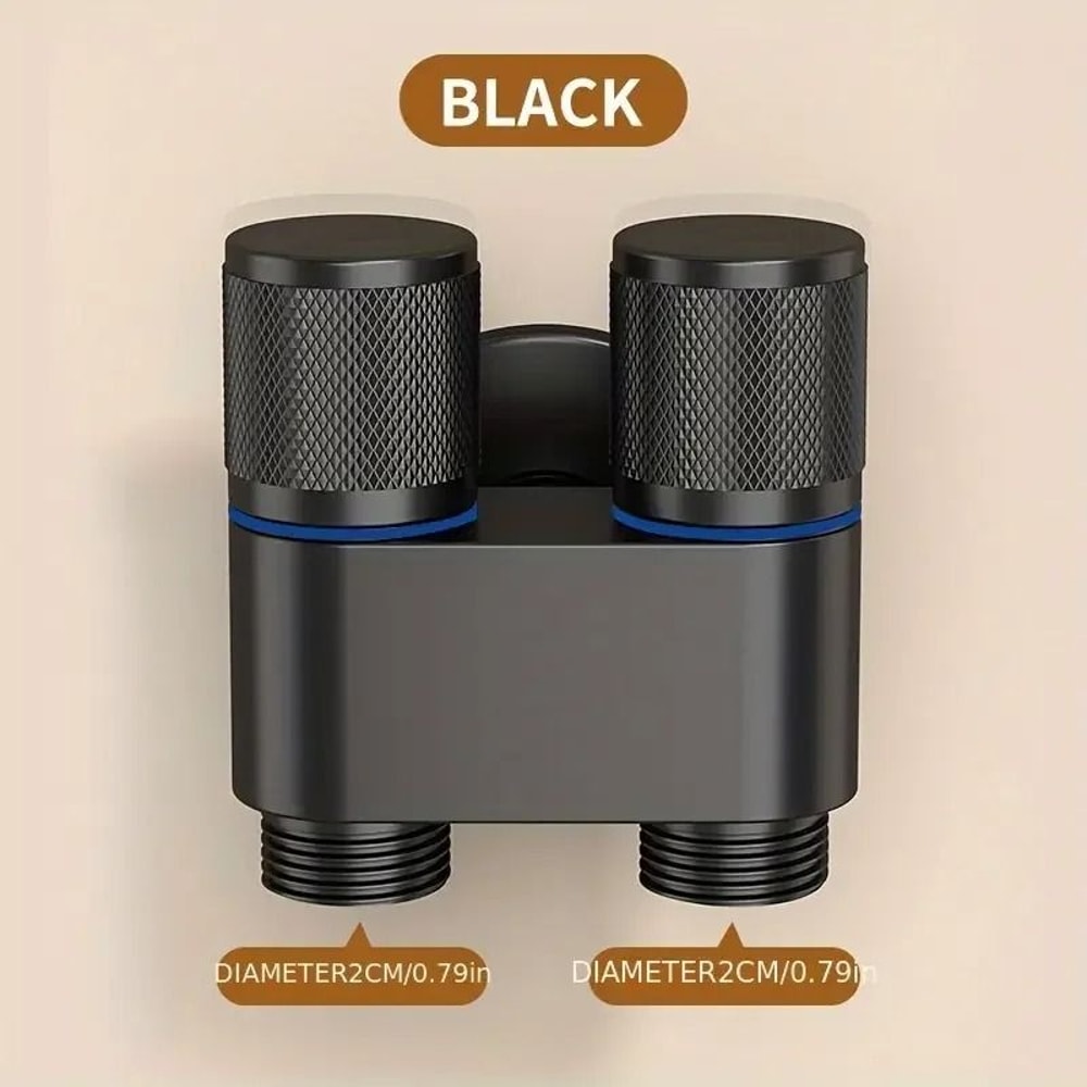 Stainless Steel Double Outlet Angle Valve Large Flow Shower And Washing Machine Control Valve 0