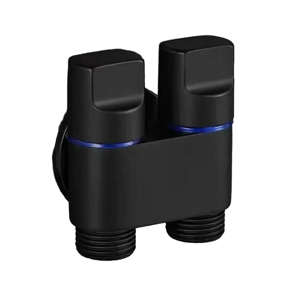 Stainless Steel Double Outlet Angle Valve Large Flow Shower And Washing Machine Control Valve 6