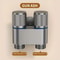 Stainless Steel Double Outlet Angle Valve Large Flow Shower And Washing Machine Control Valve 7