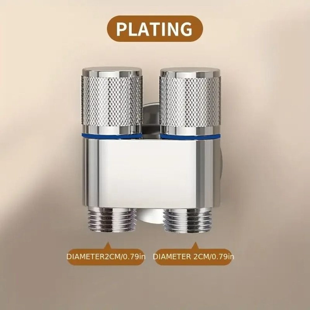 Stainless Steel Double Outlet Angle Valve Large Flow Shower And Washing Machine Control Valve 8