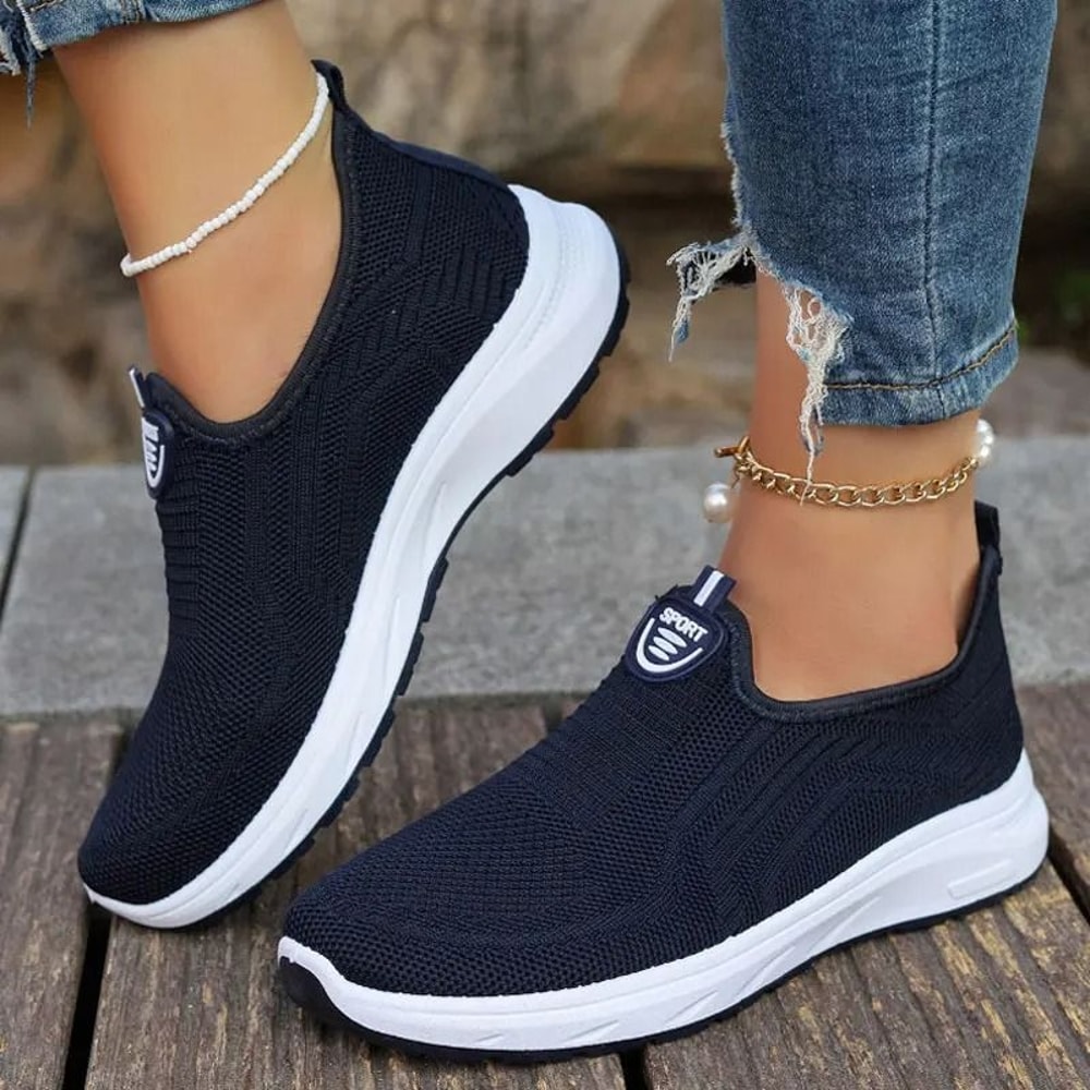 Womens Slip On Sneakers Breathable Walking Shoes Barefoot Style Sneaker Loafers 7