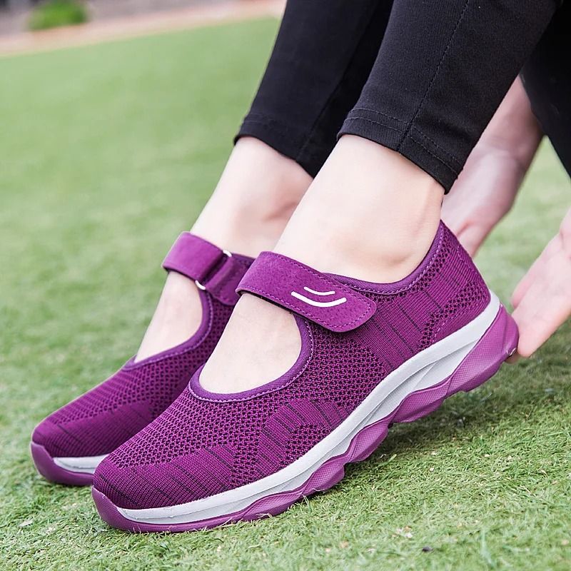 Women Breathable Mesh Casual Sneakers Flat Platform Summer Walking Shoes 2
