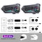 KEBIDUMEI Motorcycle Intercom Helmet Bluetooth Headset For 2 Riders Waterproof 300M 3