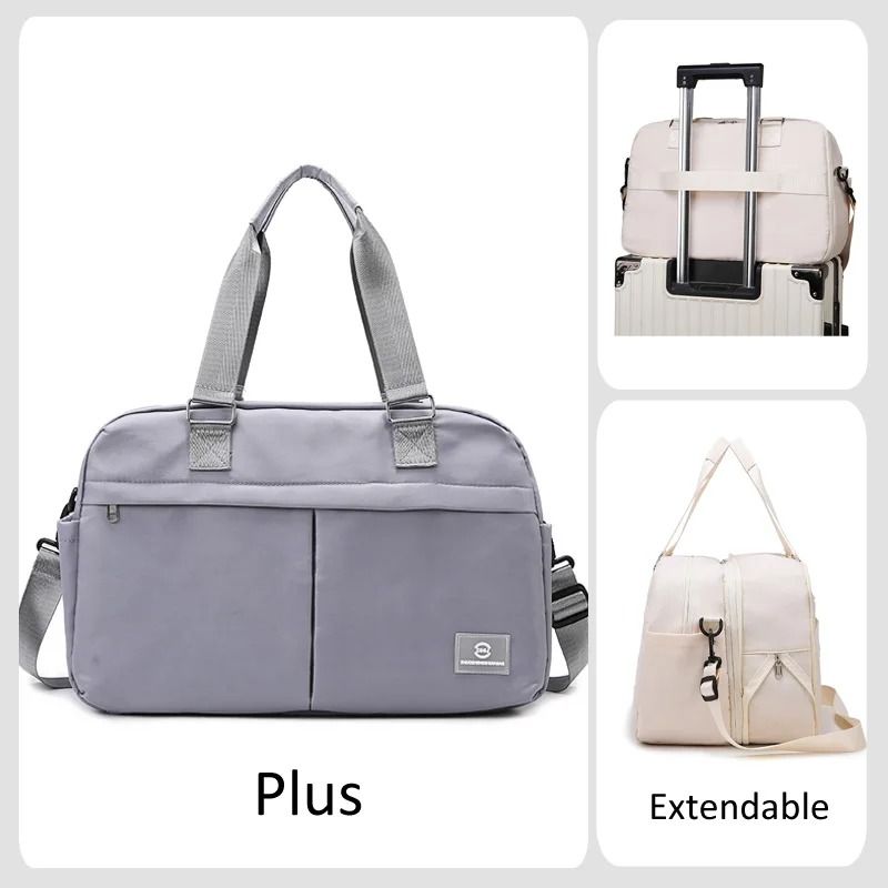 Expandable Travel Bag Carry On Duffle Bag Large Multi Layer Weekend Handbag 9