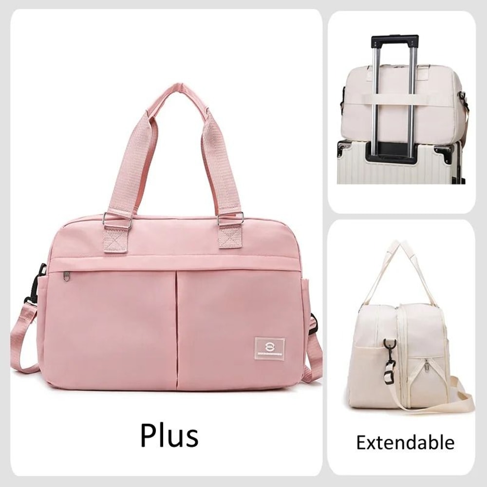 Expandable Travel Bag Carry On Duffle Bag Large Multi Layer Weekend Handbag 8