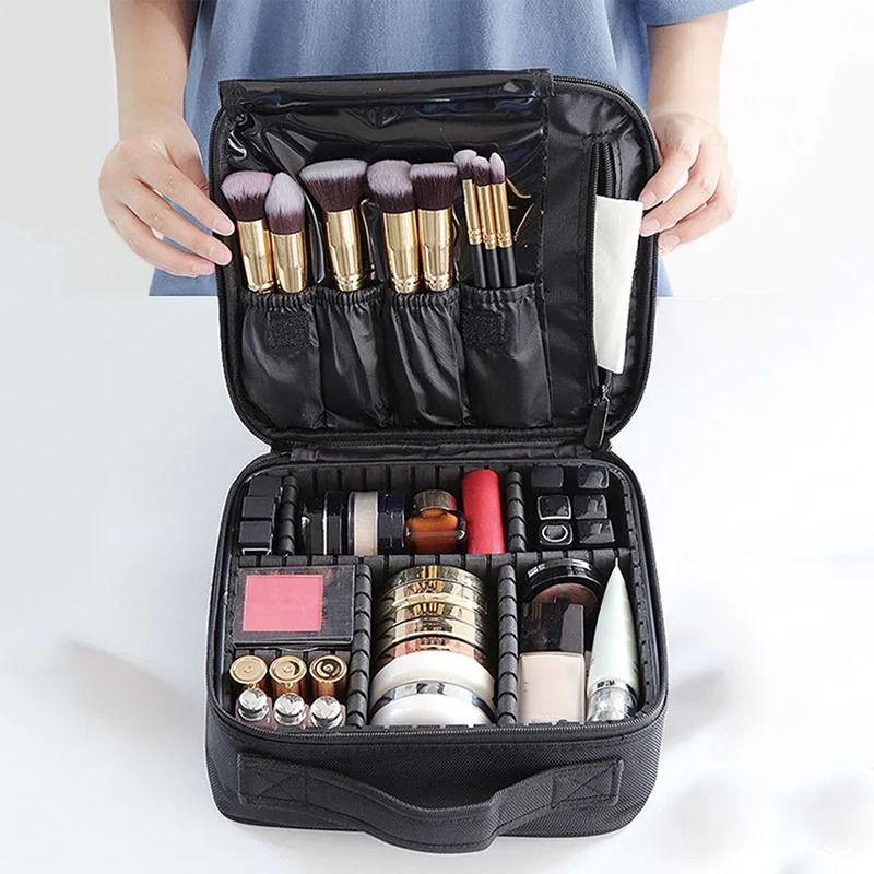 Waterproof Travel Makeup Bag Professional Cosmetic Case With Brush Organizer 13