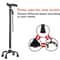 Non Slip Retractable Walking Cane With LED Light Aluminum Alloy Elderly Support Stick 7
