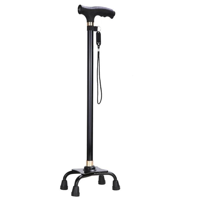 Non Slip Retractable Walking Cane With LED Light Aluminum Alloy Elderly Support Stick 5
