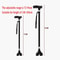 Non Slip Retractable Walking Cane With LED Light Aluminum Alloy Elderly Support Stick 10