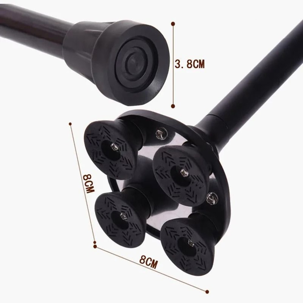 Non Slip Retractable Walking Cane With LED Light Aluminum Alloy Elderly Support Stick 12