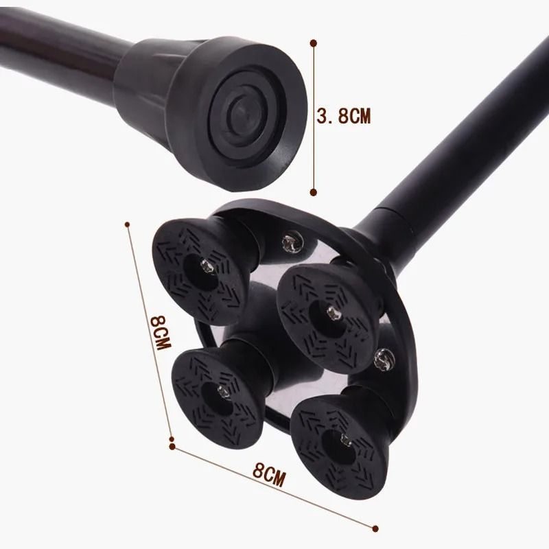 Non Slip Retractable Walking Cane With LED Light Aluminum Alloy Elderly Support Stick 12