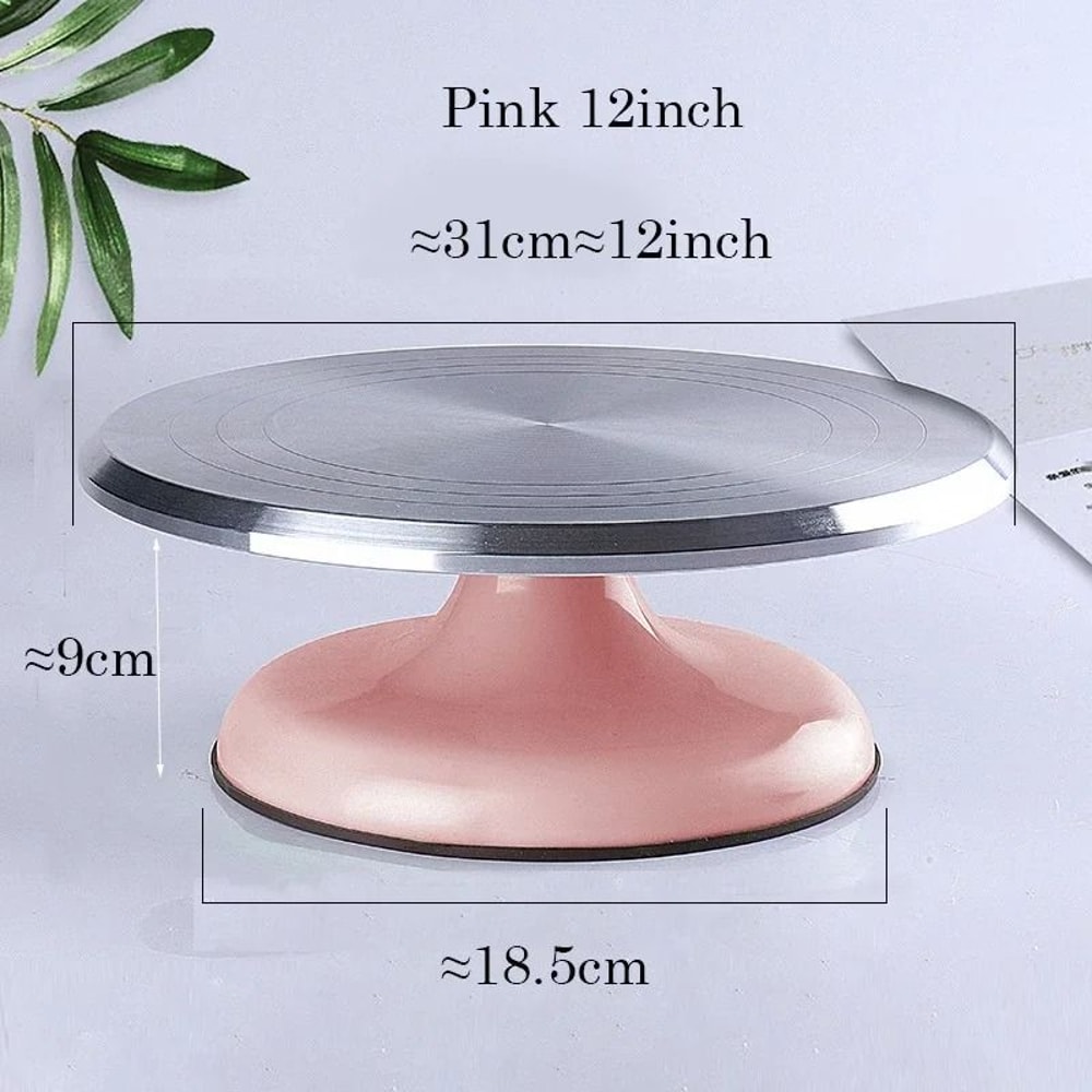 10 Inch Cake Turntable Cake Decorating Stand Rotating Cake Plate For Baking 4