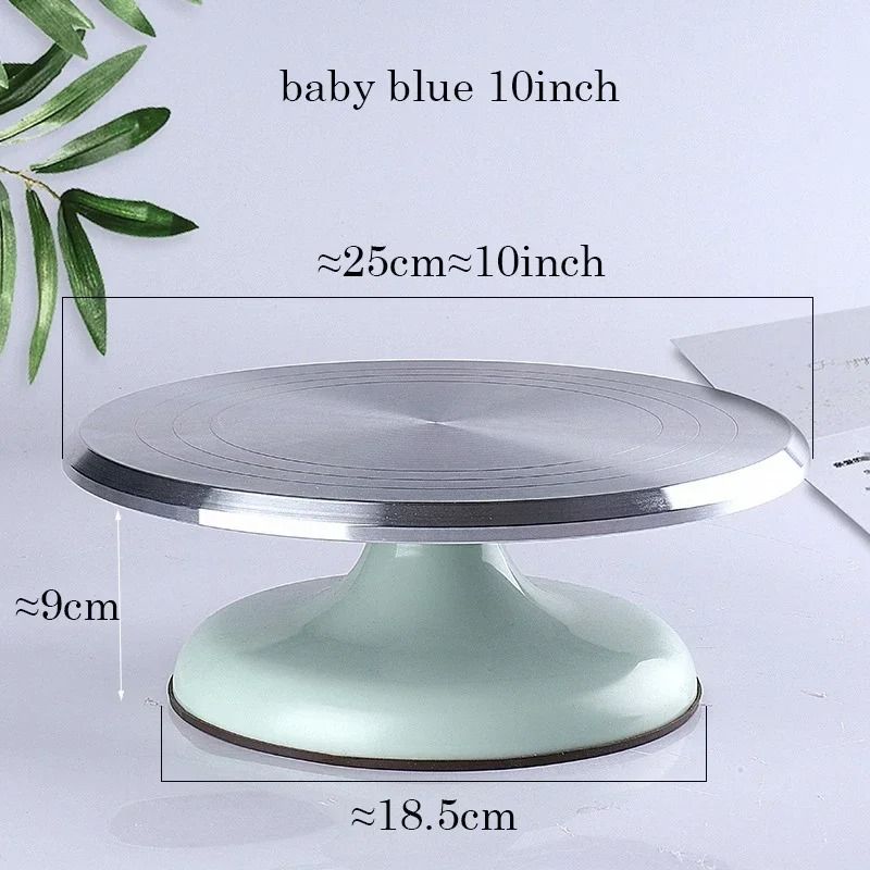10 Inch Cake Turntable Cake Decorating Stand Rotating Cake Plate For Baking 5