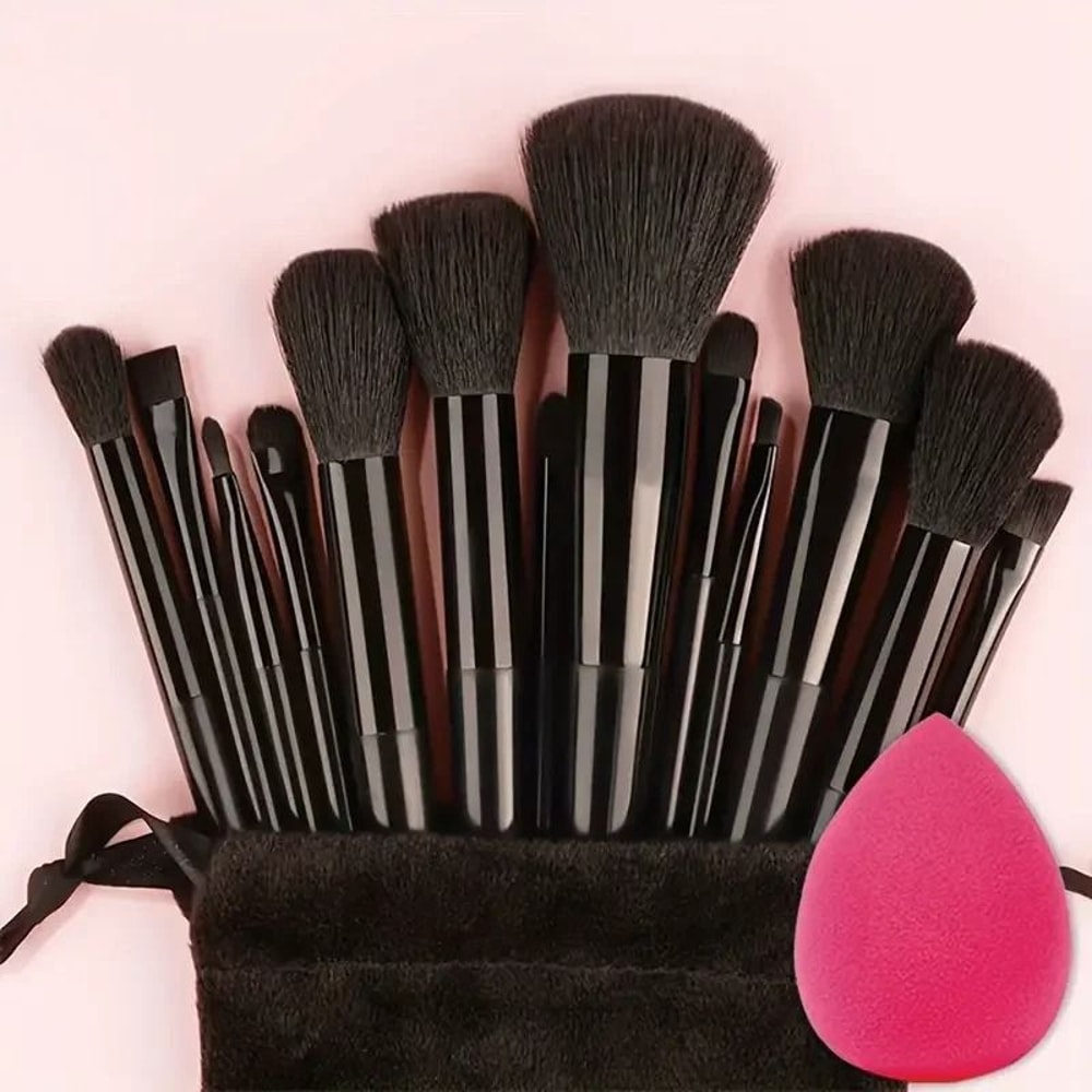 13 Pcs Makeup Brush Set Soft Fluffy Full Face Brush Set For Foundation And Eyeshadow 15