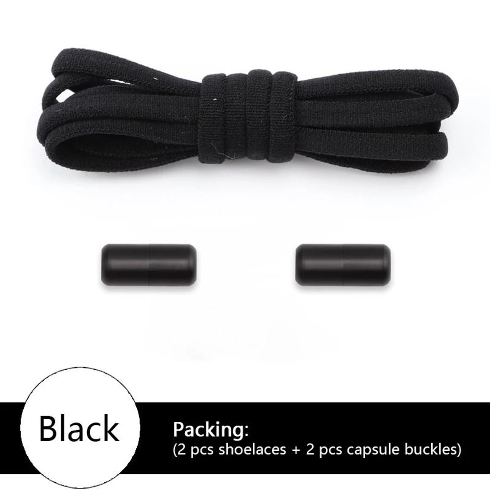 Elastic No Tie Shoelaces For Sneakers Colorful Round Shoe Laces For Kids And Adults 15