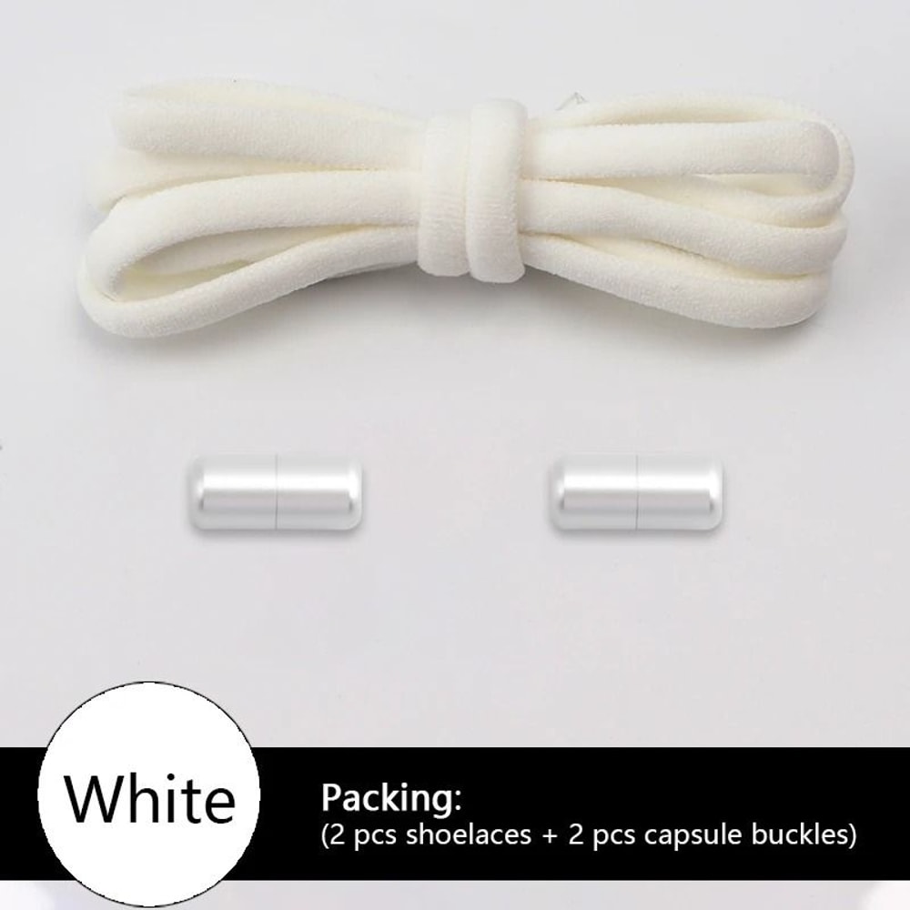 Elastic No Tie Shoelaces For Sneakers Colorful Round Shoe Laces For Kids And Adults 16