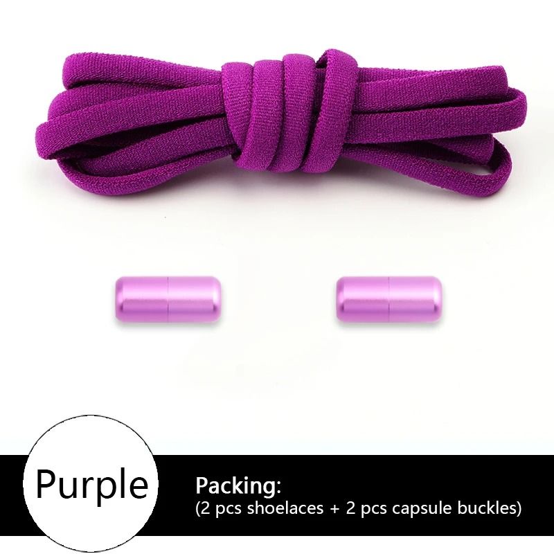 Elastic No Tie Shoelaces For Sneakers Colorful Round Shoe Laces For Kids And Adults 1