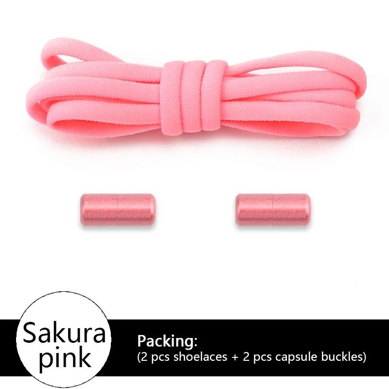 Elastic No Tie Shoelaces For Sneakers Colorful Round Shoe Laces For Kids And Adults 3