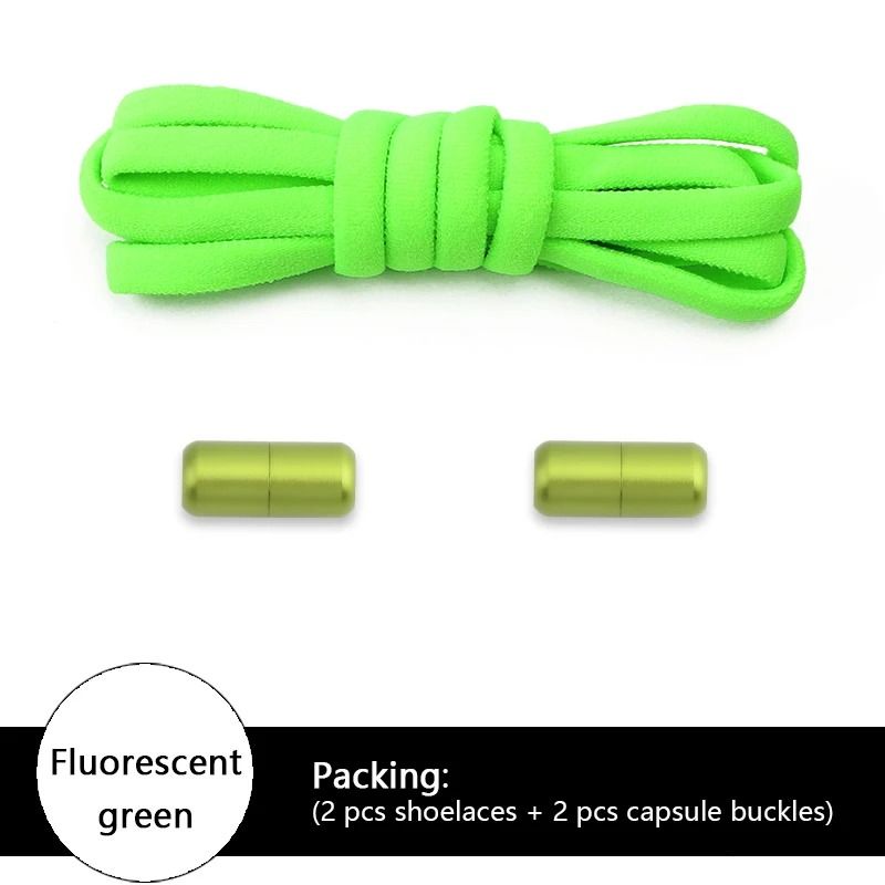 Elastic No Tie Shoelaces For Sneakers Colorful Round Shoe Laces For Kids And Adults 5