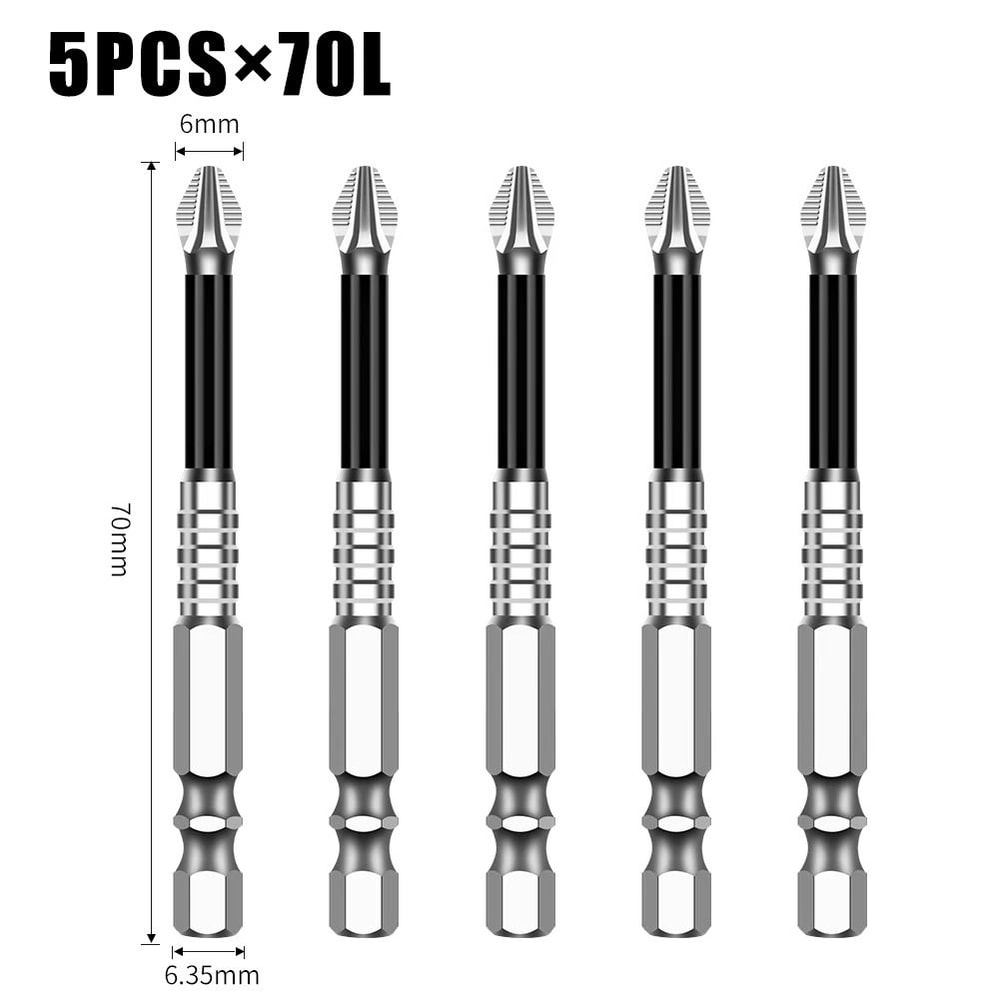 K5 S2 Steel Magnetic Screwdriver Bit Non Slip Phillips Cross Head Drill Bit 8