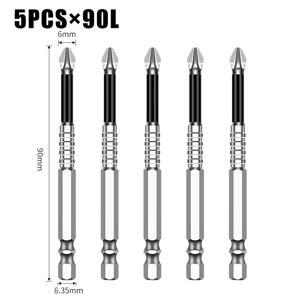 K5 S2 Steel Magnetic Screwdriver Bit Non Slip Phillips Cross Head Drill Bit 9