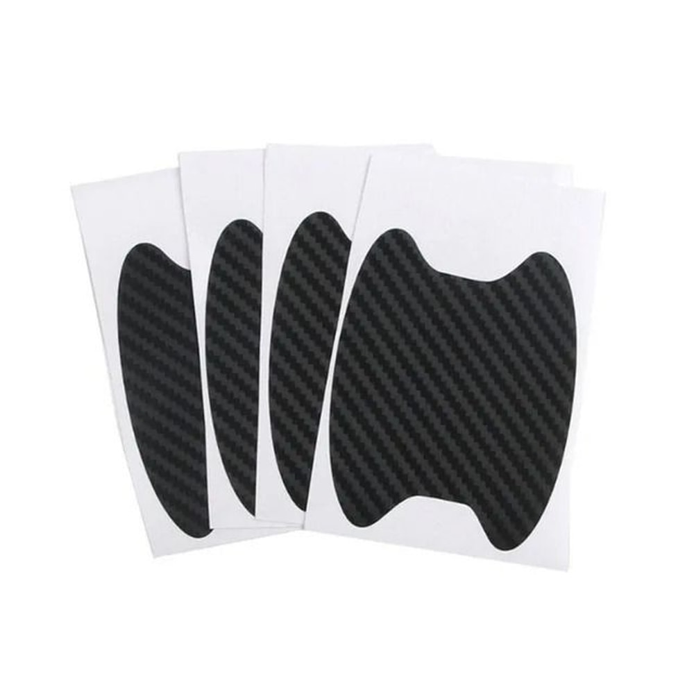 Carbon Fiber Car Door Handle Protector Sticker Set Scratch Resistant Car Handle Film 4pcs 1