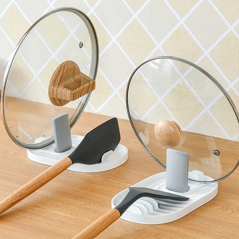 Foldable Pot Lid Holder Kitchen Utensil Rack Nordic Style Spoon Rest Organizer 2