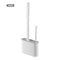 Silicone Toilet Brush Flat Head Flexible Wall Mounted Toilet Bowl Cleaner Set 1
