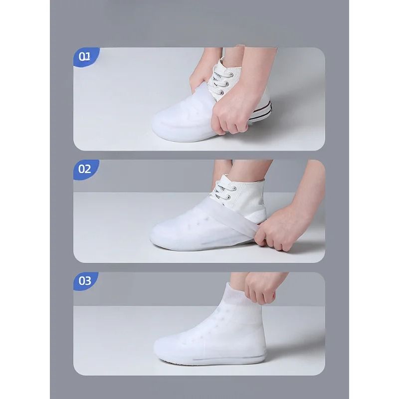 Reusable Waterproof Shoe Covers Non Slip Silicone Rain Overshoes For Men And Women 2