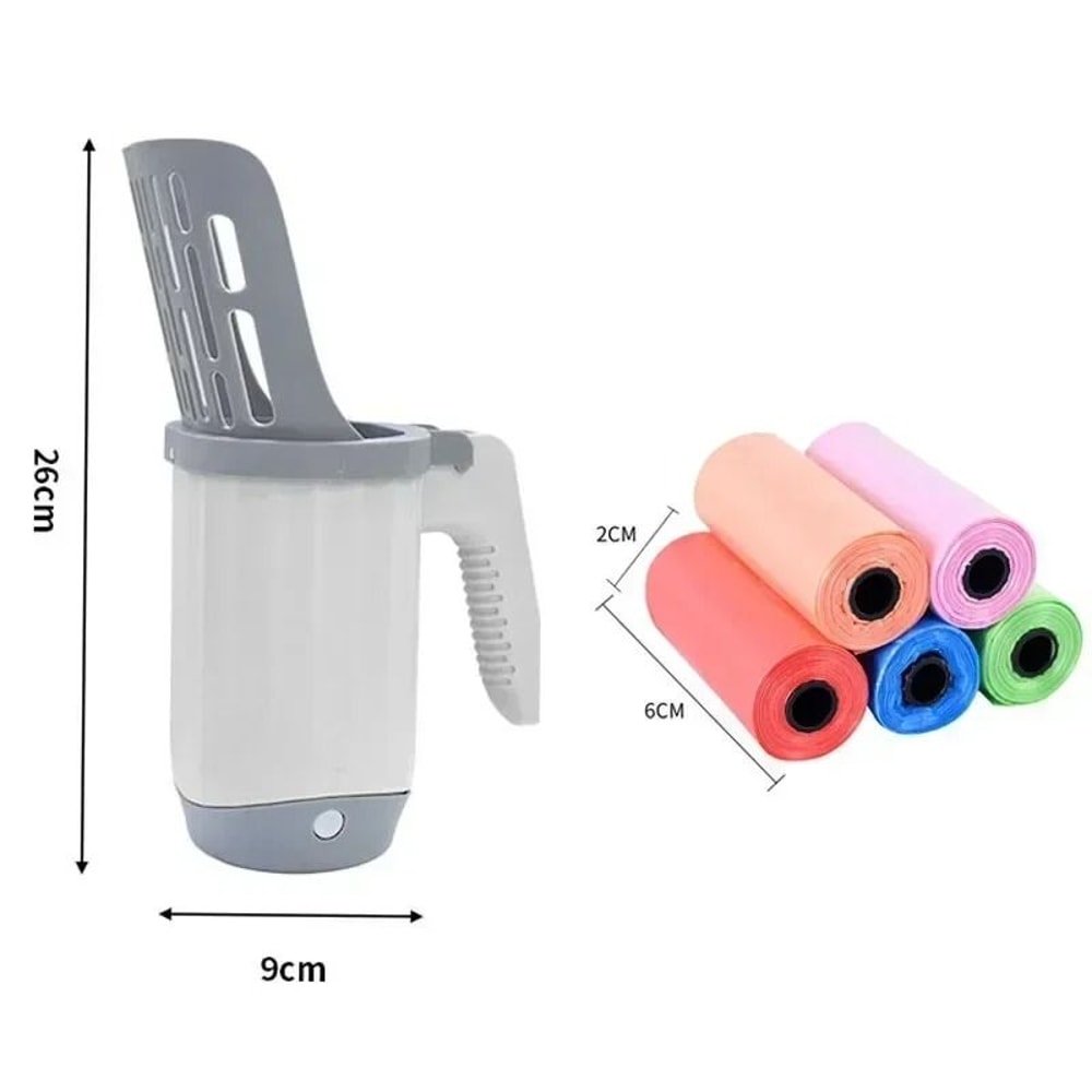 Cat Litter Scoop With Refill Bags Self Cleaning Litter Shovel Pet Waste Scooper 2