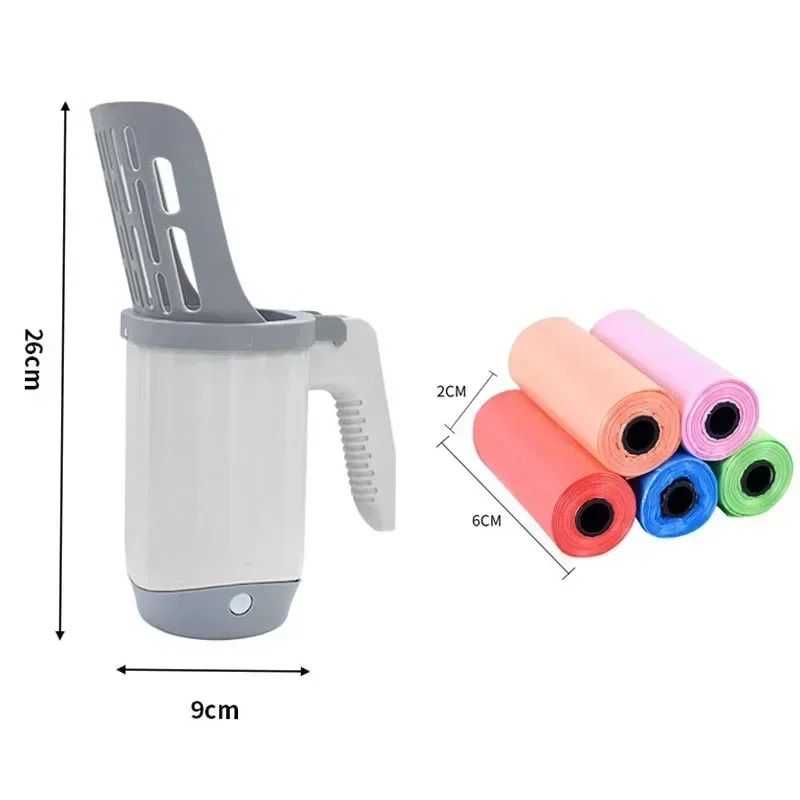 Cat Litter Scoop With Refill Bags Self Cleaning Litter Shovel Pet Waste Scooper 2