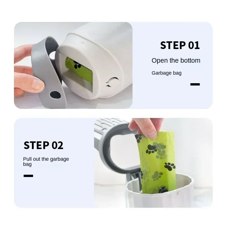 Cat Litter Scoop With Refill Bags Self Cleaning Litter Shovel Pet Waste Scooper 5