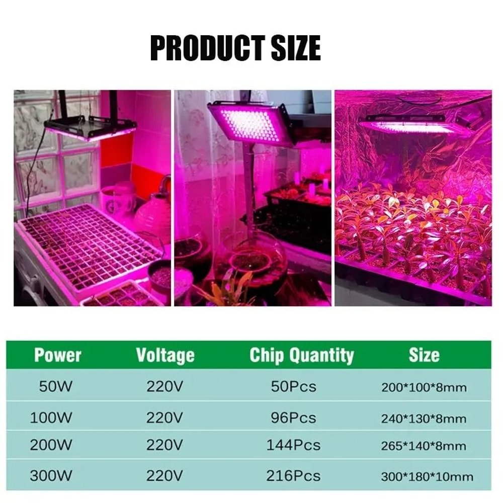 Full Spectrum LED Grow Light Bulb 50W 100W 300W Indoor Plant Grow Lamp For Healthy Growth 11