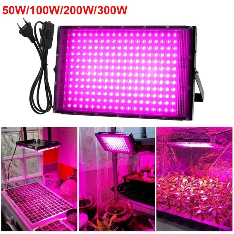 Full Spectrum LED Grow Light Bulb 50W 100W 300W Indoor Plant Grow Lamp For Healthy Growth 13