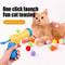 Interactive Cat Ball Launcher Toy Kitten Training Plush Ball Shooting Game Set 4