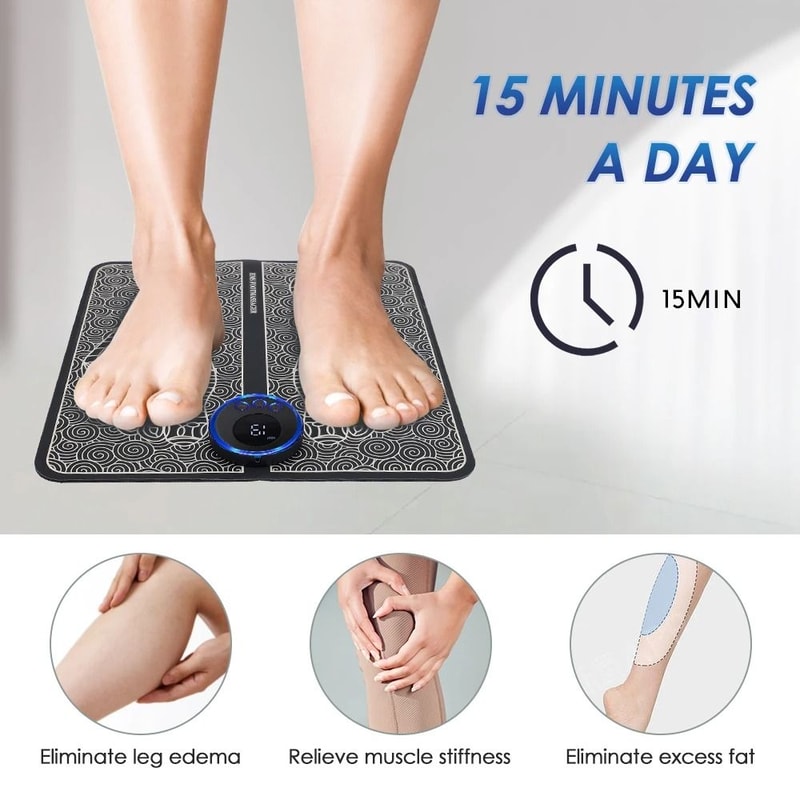 TENS Foot Massager Pad EMS Microcurrent Foot Mat For Relaxation And Muscle Stimulation 2