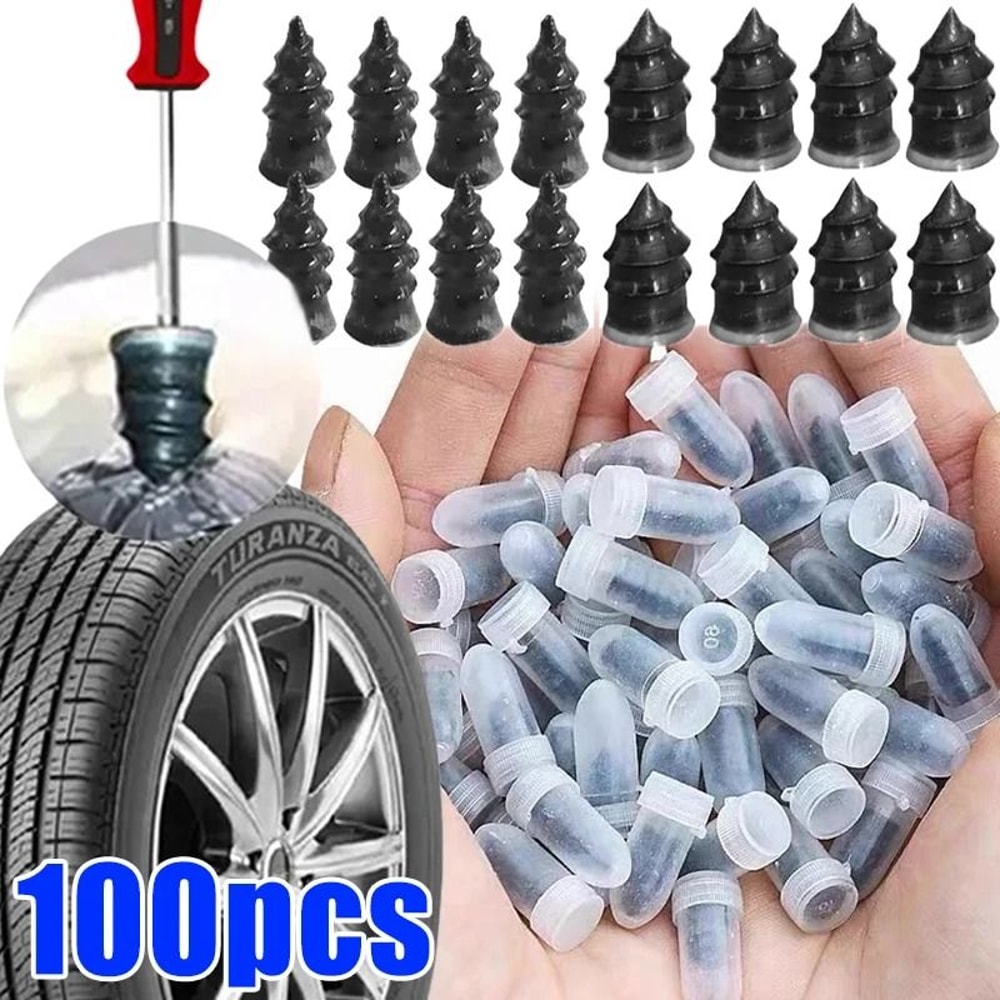 Universal Tubeless Tire Repair Kit Glue Free Tire Puncture Repair Nails Set For Car And Motorcycle 11