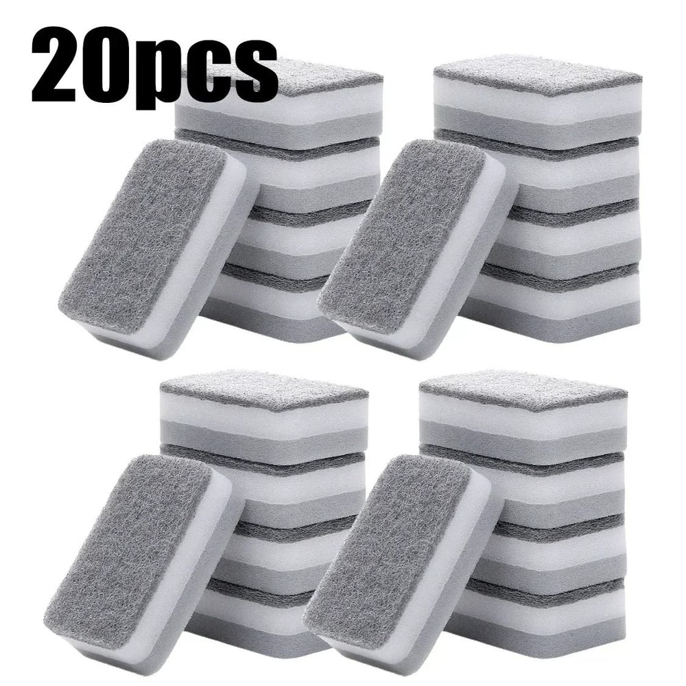 Magic 3 Layer Dishwashing Sponge Reusable Non Scratch Scouring Pads For Pots And Pans 3