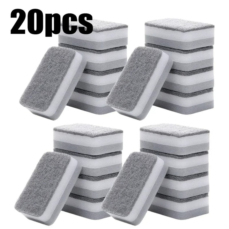Magic 3 Layer Dishwashing Sponge Reusable Non Scratch Scouring Pads For Pots And Pans 3